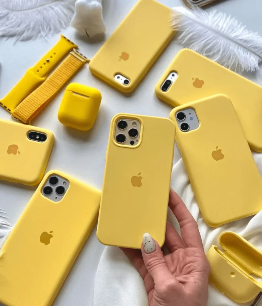 Iphone Liquid Silicone Case - Yellow